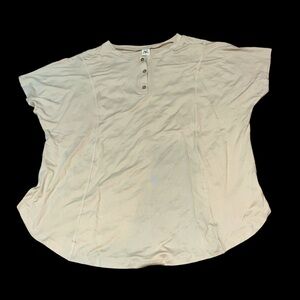 NEW Women’s Soft Henley Short Sleeve 1XL